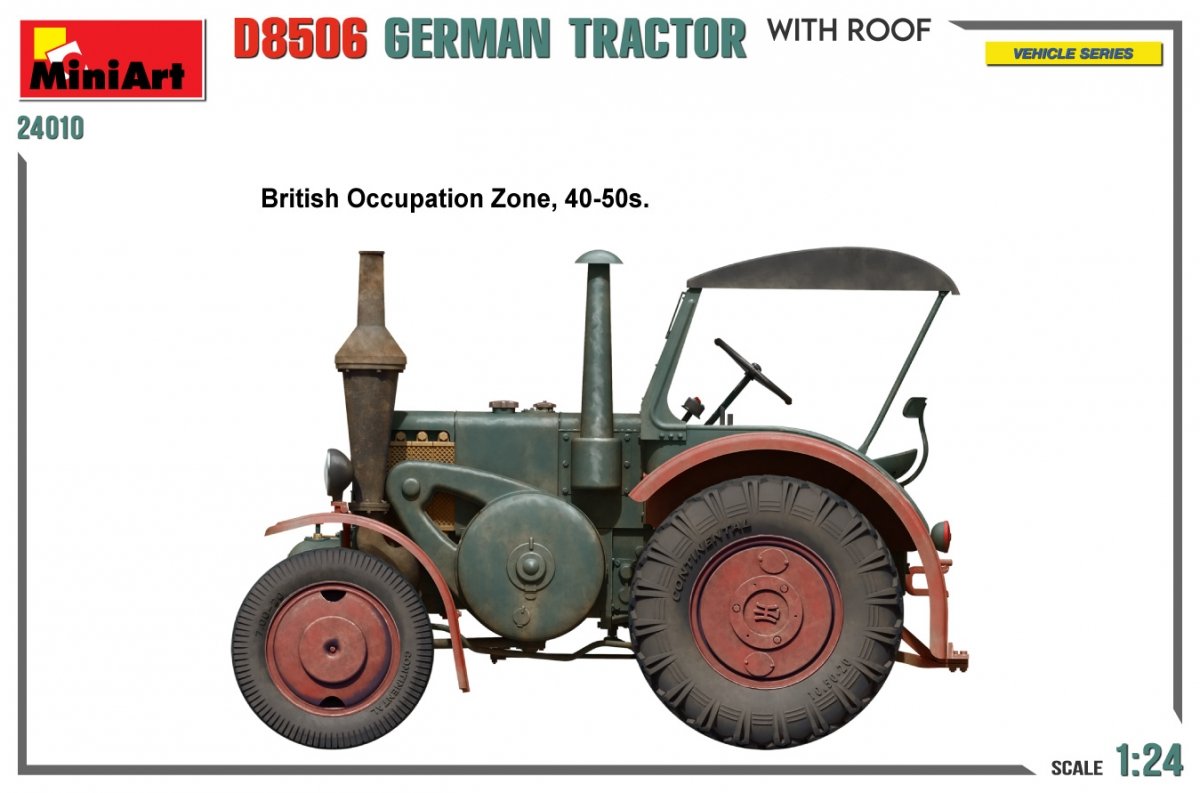 MiniArt 24010 GERMAN TRACTOR D8506 WITH ROOF 1/24 – zdjęcie 3