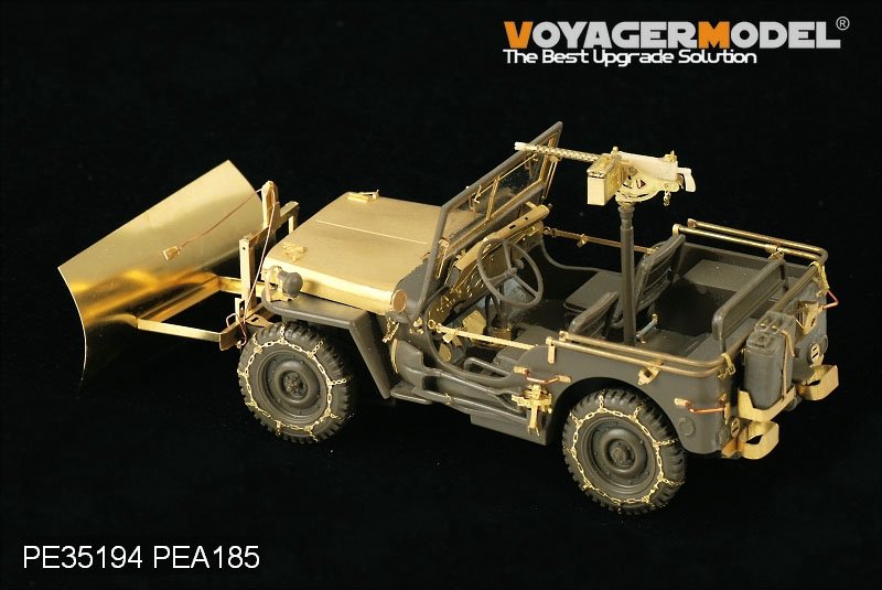 Voyager Model PEA185 WWII U.S. Jeep Willys MB snow plow w/ tyre chains (For TAMIYA /ITALIAN) 1/35 – zdjęcie 3