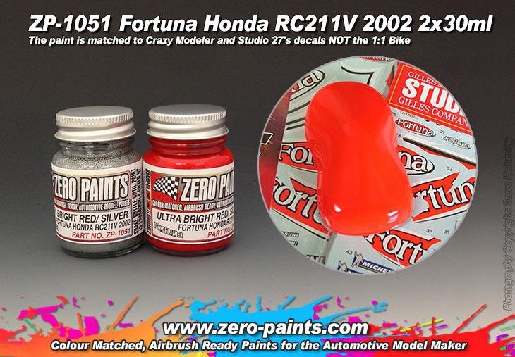 Zero Paints ZP-1051 Fortuna Honda RC211V 2002 Paint Set 2x30ml – zdjęcie 2