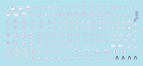Star Decals 72-A1172 IDF Generic Markings # 1. Israeli brigade/unit insignia markings for tanks and AFVs. 1/72 – zdjęcie 2