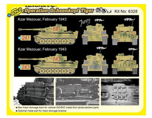 Dragon 6328 WWII German Pz.Kpfw.VI Tiger I Early Production 501 abt Operation Ochsenkopf 1/35 – zdjęcie 5