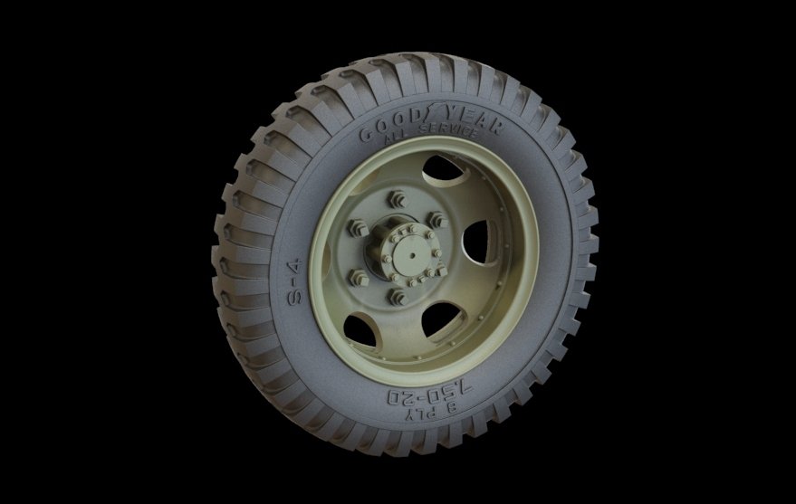 Panzer Art RE35-318 Studebacker road wheels set (Goodyear) 1/35 – image 3
