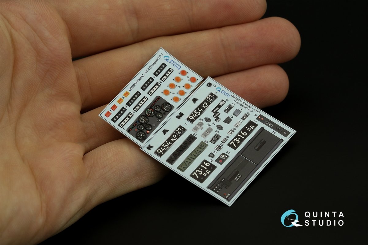 Quinta Studio QD35074 KAMAZ 4310 3D-Printed &amp;amp; coloured Interior on decal paper (Trumpeter) 1/35 – zdjęcie 2