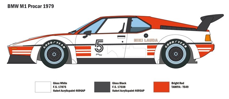 Italeri 3643 B.M.W. M1 Procar 1/24 – zdjęcie 6