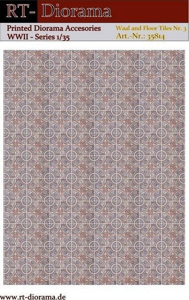 RT-Diorama 35814 Printed Accessories: Wall and Floor Tiles Nr.3 1/35