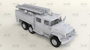 ICM 35902 Chernobyl #2. Fire Fighters (AC-40-137A firetruck &amp;amp; 4 figures &amp;amp; diorama base with background) 1/35 – image 2