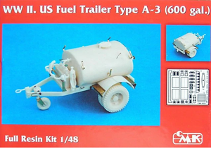 CMK 8031 WW II. US Fuel Trailer Type A-3 (600 gal.) &amp;quot;Full resin kit&amp;quot; 1/48