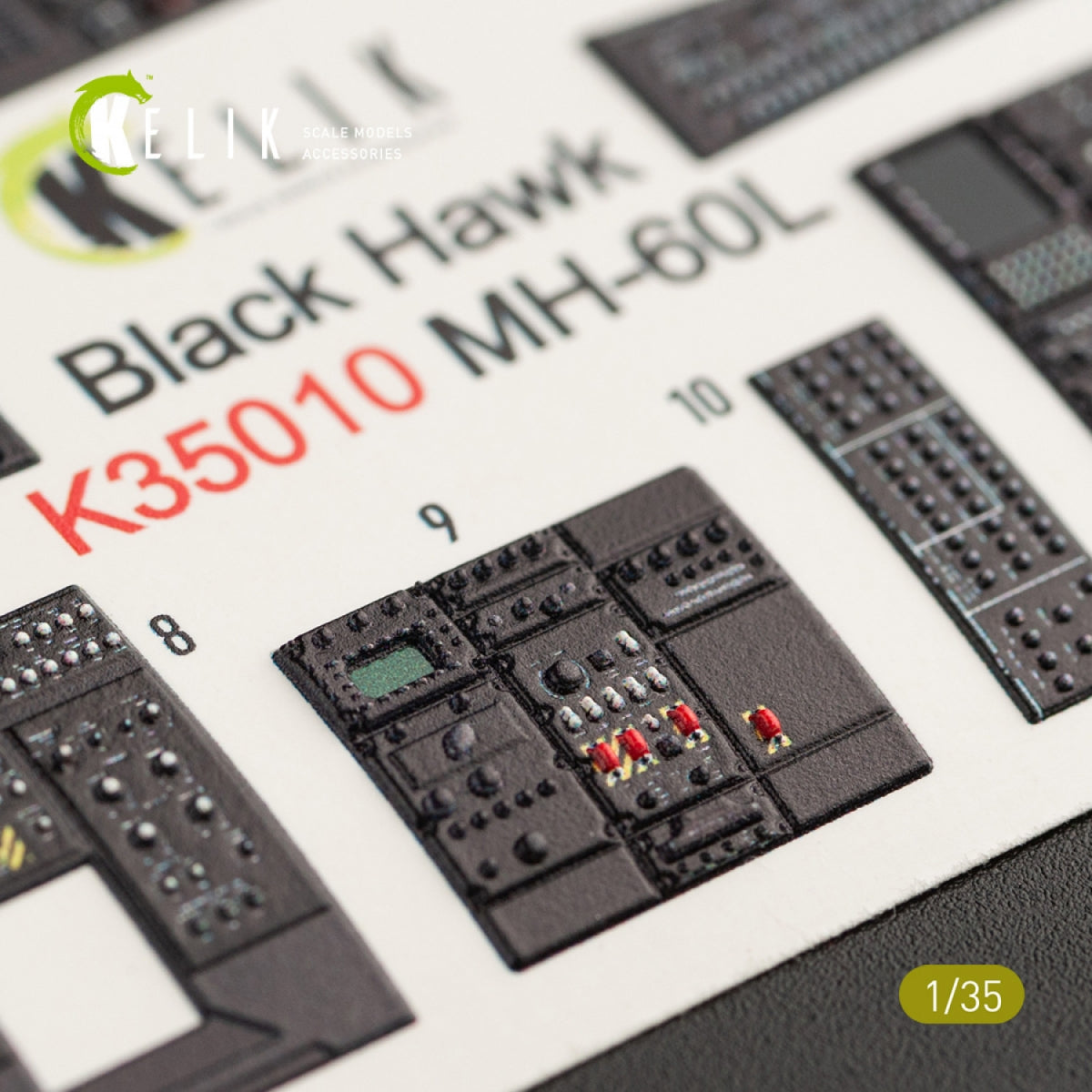 KELIK K35010 MH-60L BLACK HAWK INTERIOR 3D DECALS FOR KITTY HAWK KIT 1/35 – image 7