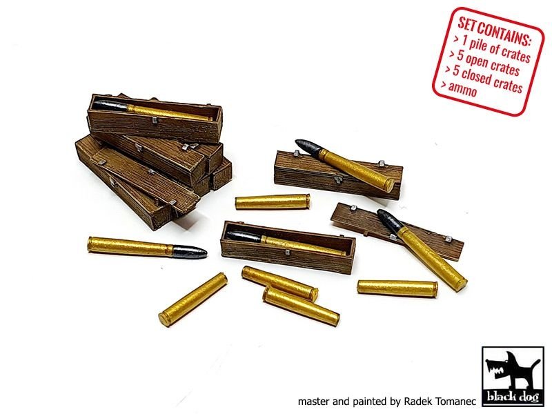Black Dog T72118 King tiger ammo crate 1/72 – zdjęcie 2