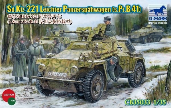 Bronco CB35033 Sd.Kfz.221 Armored Car w/PzB41 1/35