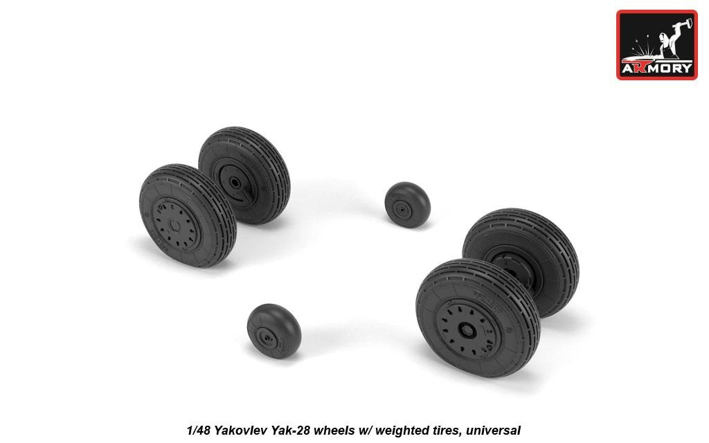 Armory Models AW48037 Yak-28 wheels w/ weighted tires 1/48 – zdjęcie 4