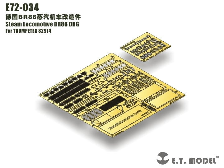 E.T. Model E72-034 Steam Locomotive BR86 DRG (For HOBBY BOSS 82914) 1/72 – zdjęcie 5