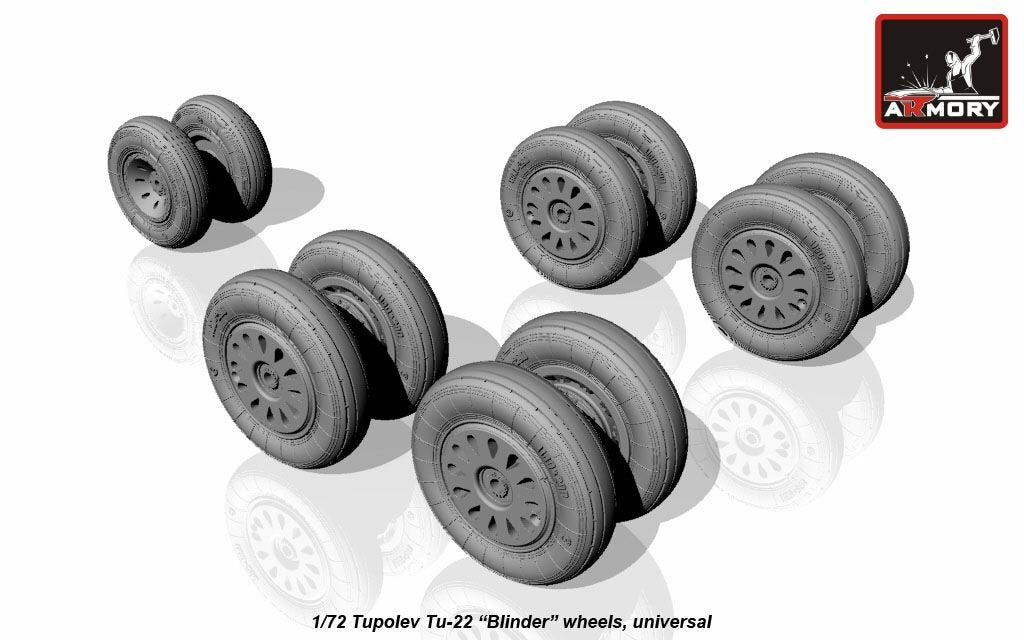 Armory Models AW72043 Tupolev Tu-22 Blinder wheels 1/72 – zdjęcie 4