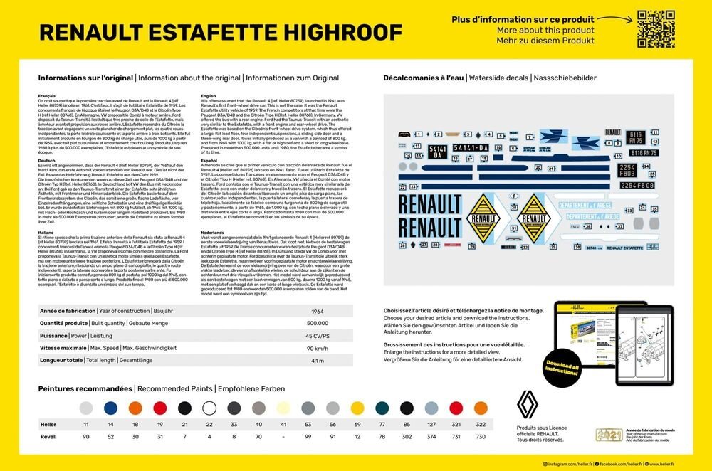 Heller 56740 Renault Estafette Highroof - Starter Kit 1/24 – Bild 5