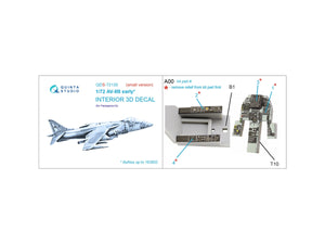 Quinta Studio QDS-72130 AV-8B early 3D-Printed coloured Interior on decal paper (Hasegawa) (small version) 1/72 – zdjęcie 2
