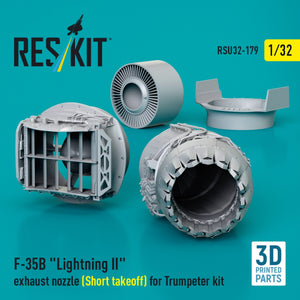 RESKIT RSU32-0179 F-35B &amp;quot;Lightning II&amp;quot; exhaust nozzle (Short takeoff) for Trumpeter kit (3D printed) 1/32 – zdjęcie 3