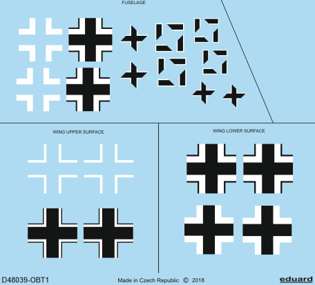 Eduard D48039 Fw 190A-5 national insignia EDUARD 1/48