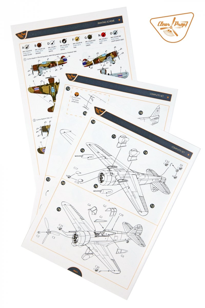 Clear Prop! CP72022 H-75N Hawk STARTER KIT 1/72 – zdjęcie 6