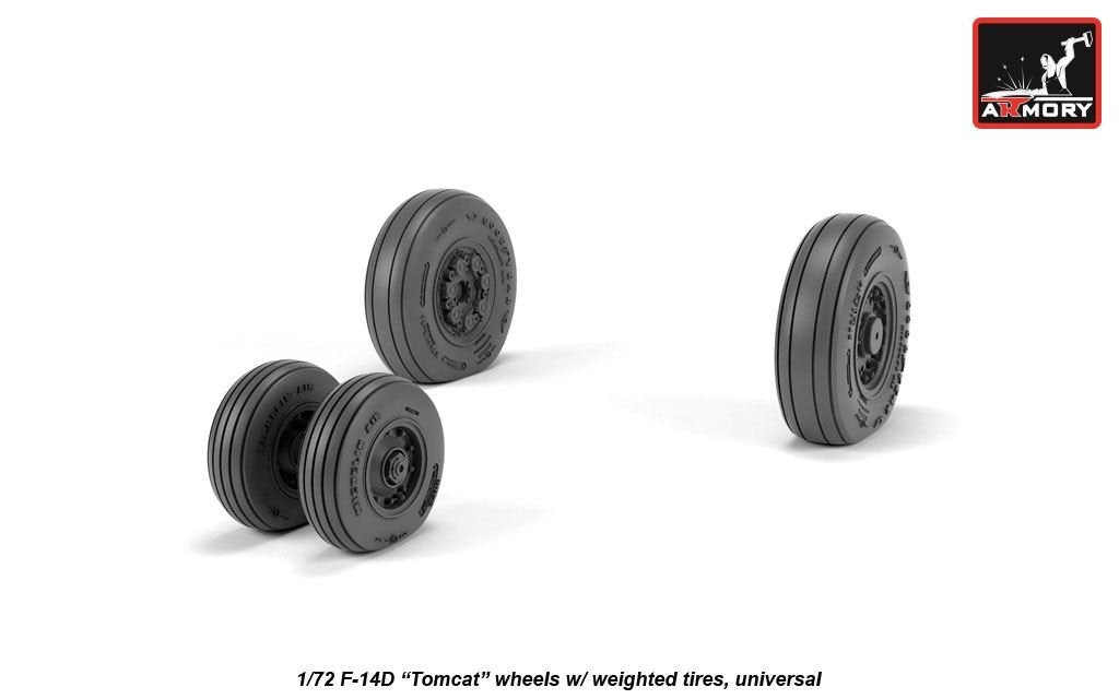 Armory Models AW72332 F-14D Tomcat late type wheels w/ weighted tires 1/72 – image 4