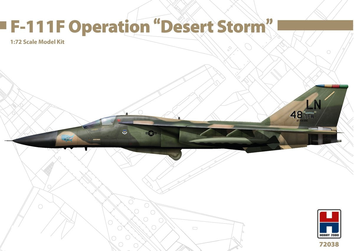 Hobby 2000 72038 General-Dynamics F-111F Operation "Desert Storm" 1/72