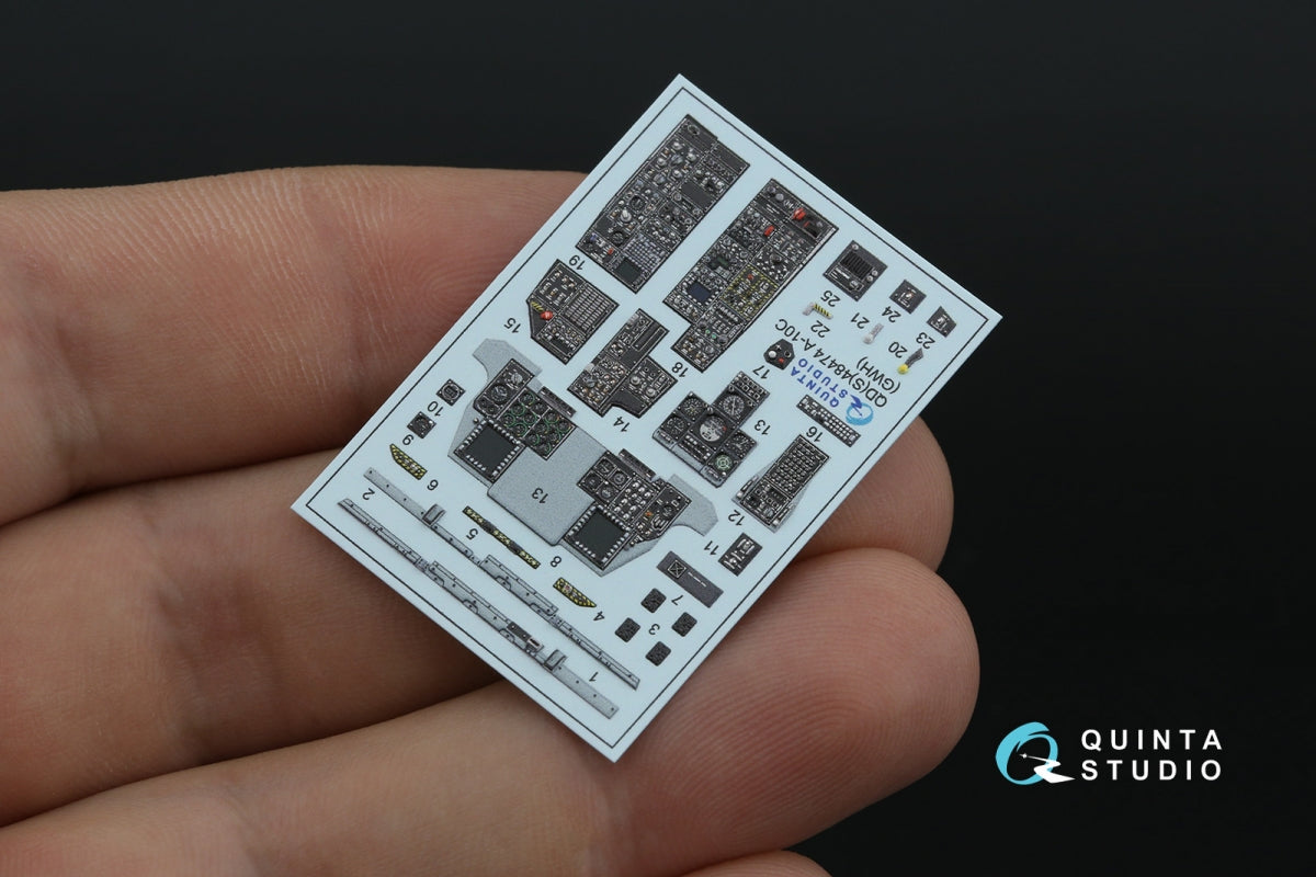 Quinta Studio QDS-48474 A-10C 3D-Printed colored Interior on decal paper (GWH) (Small version) 1/48 – image 4