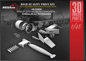 RESARM 48-12000 FULL UPGRADE KIT Douglas A-1 SKYRAIDER (3D resin printing) 1/48