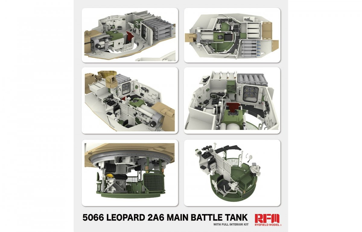 Rye Field Model 5066 Leopard 2 A6 - FULL INITERIOR 1/35 – zdjęcie 3