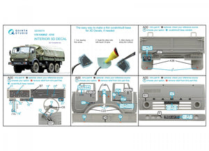 Quinta Studio QD35074 KAMAZ 4310 3D-Printed &amp;amp; coloured Interior on decal paper (Trumpeter) 1/35 – zdjęcie 8