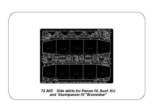 Aber 72A05 Osłony boczne do PzKpfw IV (H.J),Brummbar / Side skirts for PzKpfw IV (H.J),Brummbar 1/72 – immagine 6