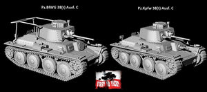 First to Fight First To Fight PL091 Niemiecki lekki czołg Pzkpfw 38(t) Ausf. C / Panzerbefehlswagen (Pzbfwg) 38(t) 1/72 – zdjęcie 3