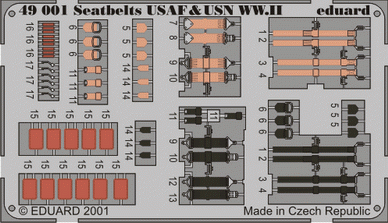 Eduard 49001 Seatbelts USAF & USN WWII 1/48