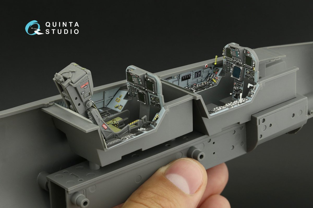 Quinta Studio QD32147 F/A-18B 3D-Printed &amp;amp; colored Interior on decal paper (Academy) 1/32 – image 9