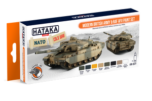 Hataka HTK-CS77 Modern British Army &amp;amp; RAF AFV paint set 8x17ml