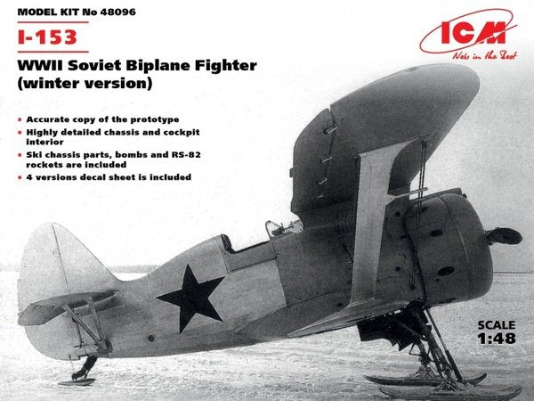 ICM 48096 Chasseur biplan soviétique I-153 de la Seconde Guerre mondiale
