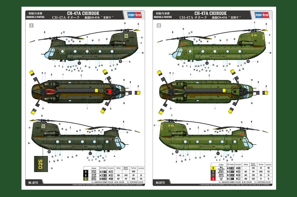 Hobby Boss 81772 CH-47A Chinook 1/48 – zdjęcie 10