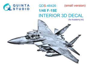 Quinta Studio QDS-48426 F-15E 3D-Printed coloured Interior on decal paper (Academy) (Small version) 1/48
