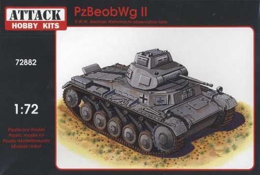Attaque 72882 PzBeobWg II Char d'observation allemand de la Seconde Guerre mondiale (1/72)