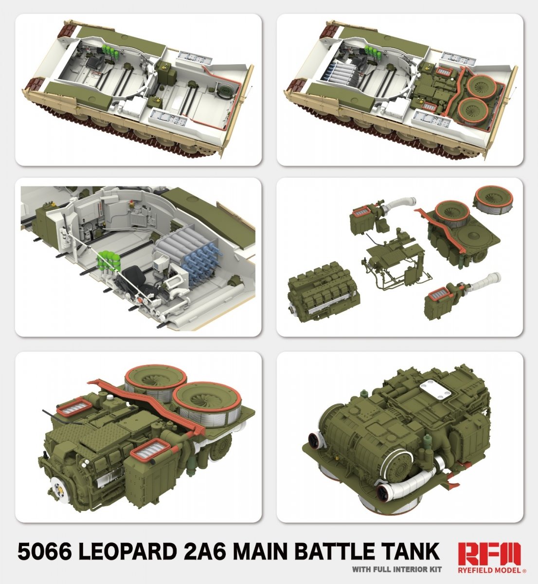 Rye Field Model 5066 Leopard 2 A6 - FULL INITERIOR 1/35 – zdjęcie 7