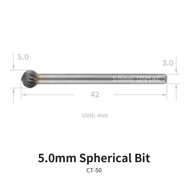 DSPIAE CT-50 Chamfering Tool Spherical Bit 5,0 mm