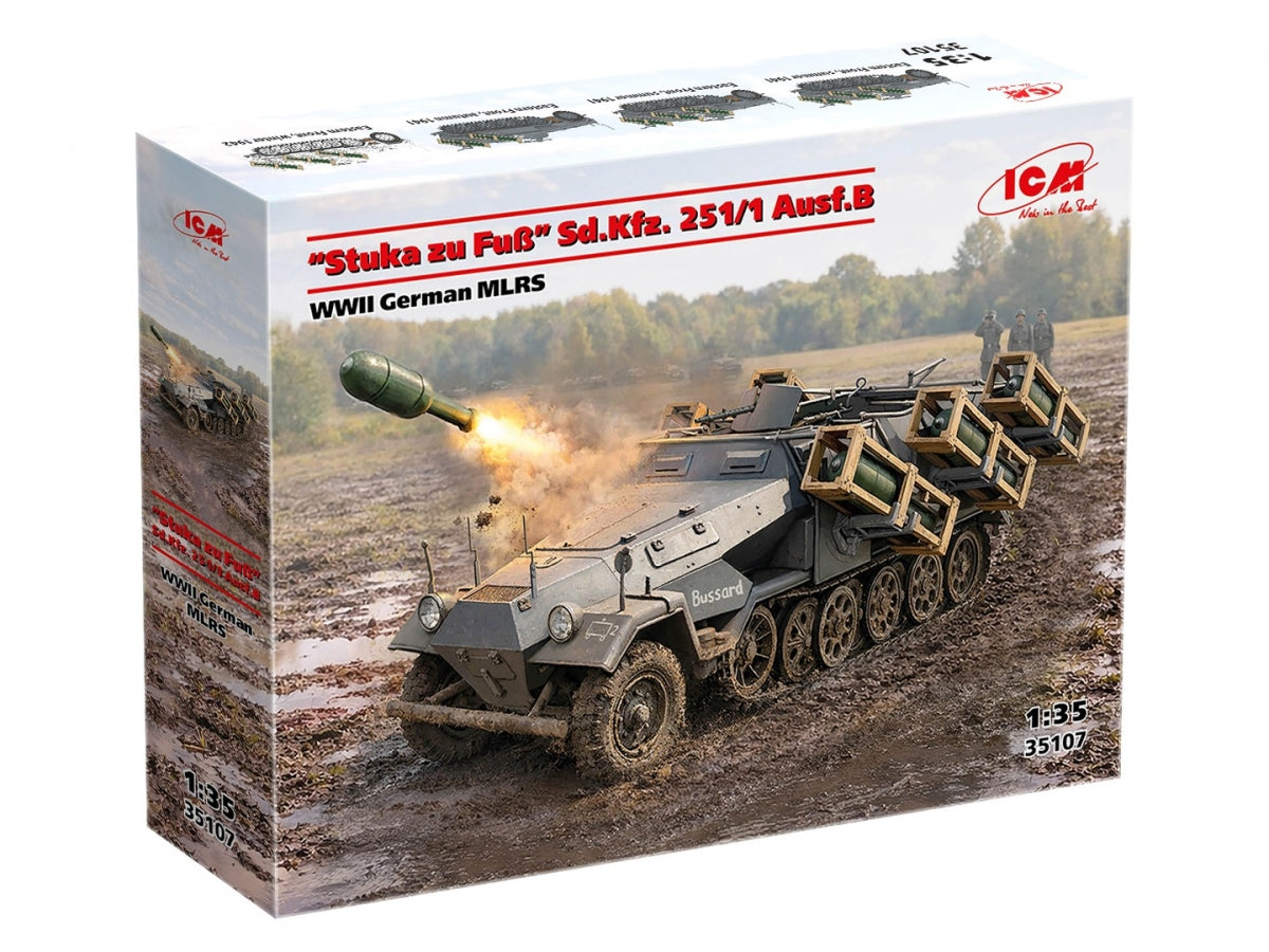 ICM 35107 "Stuka zu Fuss" Sd.Kfz. 251/1 Ausf.B WWII German MLRS 1/35