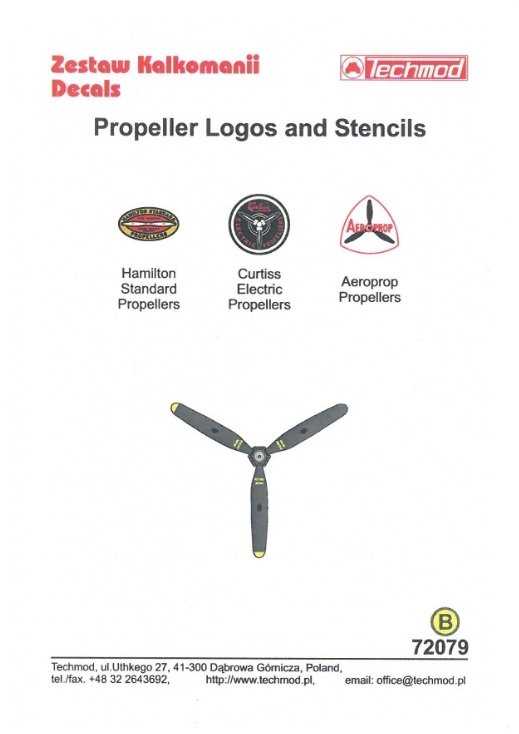 Techmod 72079 Propeller Stencils 1/72 – Bild 2