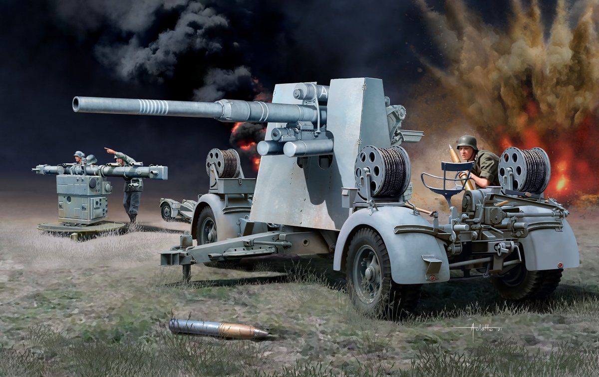 Revell 03325 8,8 cm Flak 37 + Sd.Anh.202 1/72 – zdjęcie 2