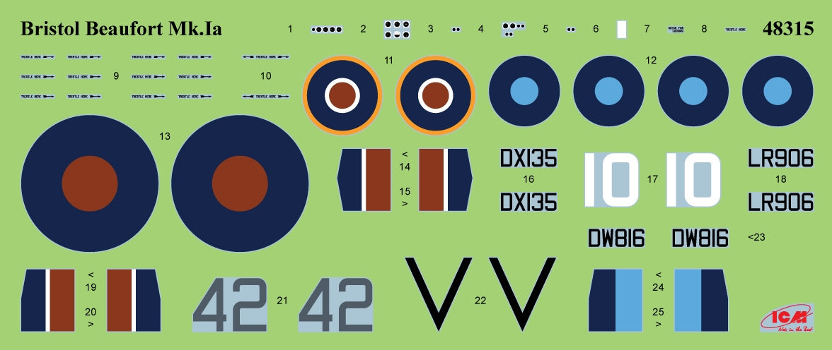 ICM 48315 Bristol Beaufort Mk.IA WWII British torpedo bomber 1/48 – image 2