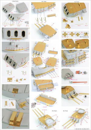Pontos 22004F1 USS BB-61 Iowa 1944 Detail Up Set (Without wooden deck) 1/200 – imagen 32