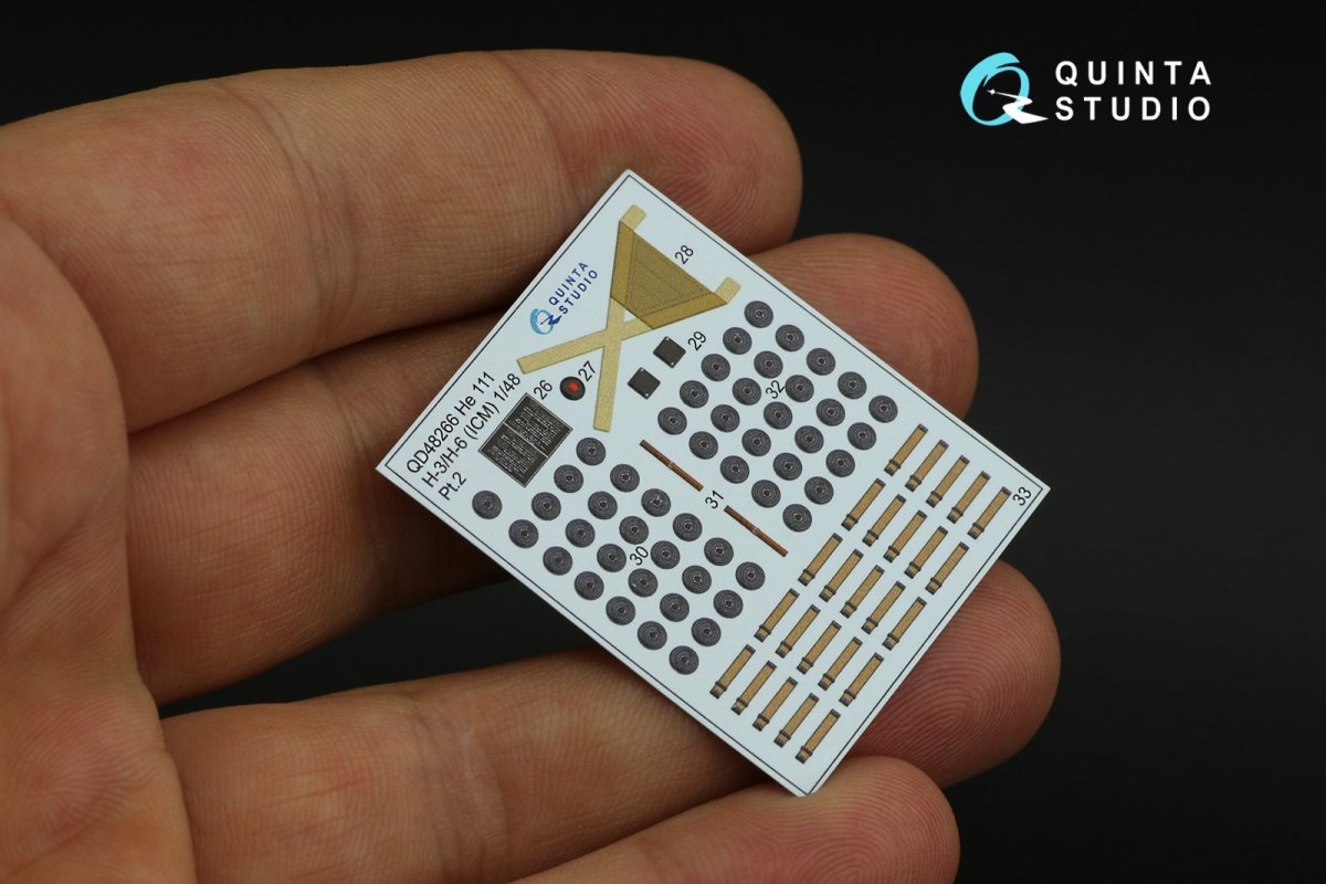 Quinta Studio QD48266 He 111H-3/H-6 3D-Printed &amp;amp; coloured Interior on decal paper ( ICM ) 1/48 – zdjęcie 11