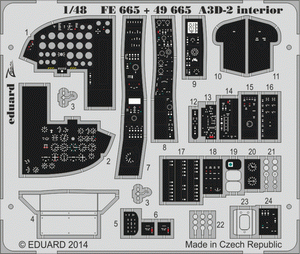 Eduard FE665 A3D-2 interior S. A. TRUMPETER 1/48