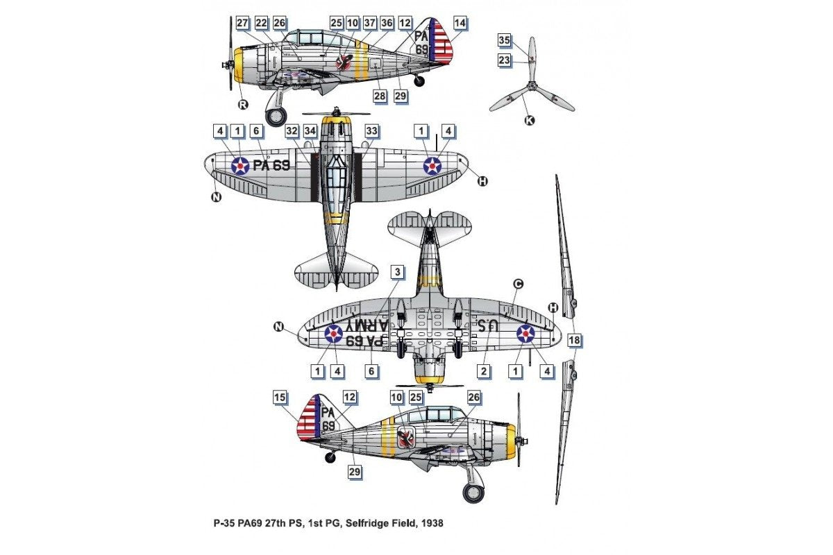 Dora Wings 48012 Seversky P-35 1/48 – zdjęcie 6