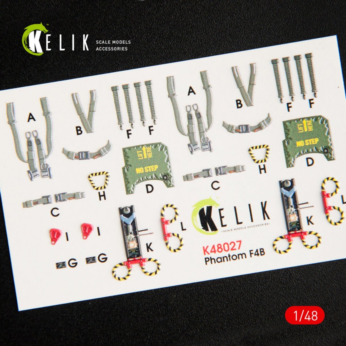 KELIK K48027 F-4B INTERIOR 3D DECALS FOR TAMIYA KIT 1/48 – zdjęcie 3