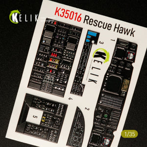 KELIK K35016 HH-60H RESCUE HAWK INTERIOR 3D DECALS FOR KITTY HAWK KIT 1/35 – immagine 3