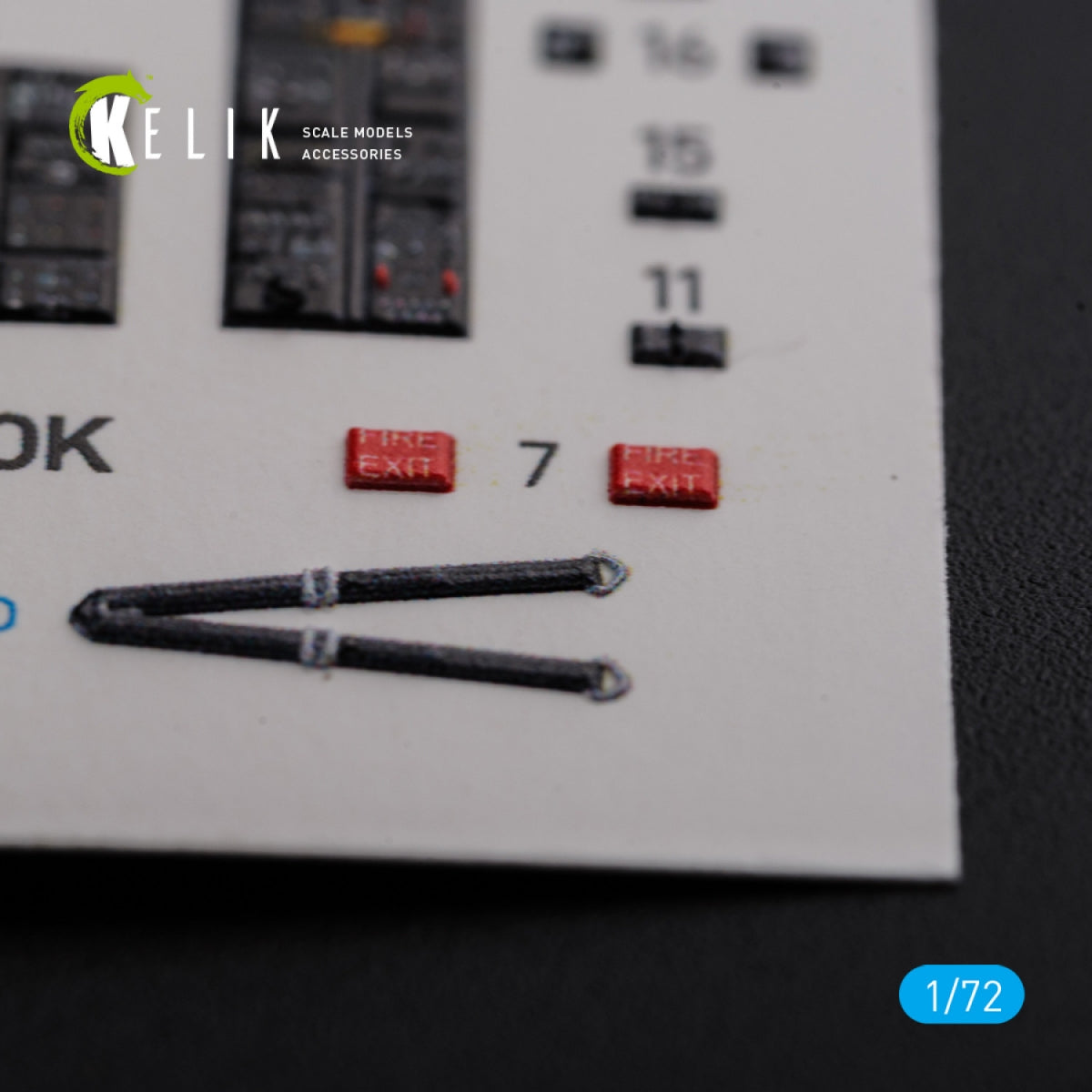 KELIK K72103 CH-47A interior 3D decals for Trumpeter kit 1/72 – zdjęcie 4